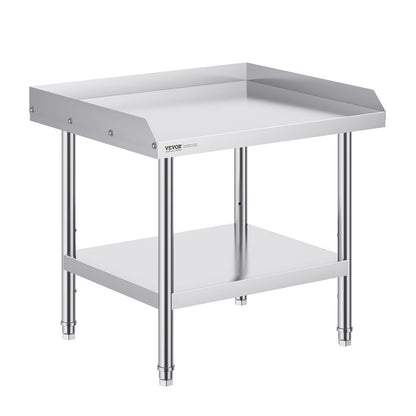 Stainless Steel Work Table, 24 x 28 x 26 Inch Commercial Food Prep Worktable, 3-Sided Backsplash Heavy Duty V952-CFBXGGZTSBT2QR0IEV0