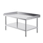 Stainless Steel Work Table, 762 x 1219 x 660 mm Commercial Food Prep Worktable, 3-Sided Backsplash Heavy Duty V952-CFBXGGZTSBT3X3G63V0
