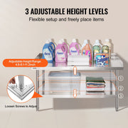 Stainless Steel Work Table, 762 x 1219 x 660 mm Commercial Food Prep Worktable, 3-Sided Backsplash Heavy Duty V952-CFBXGGZTSBT3X3G63V0