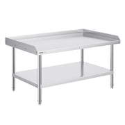 Stainless Steel Work Table, 762 x 1219 x 660 mm Commercial Food Prep Worktable, 3-Sided Backsplash Heavy Duty V952-CFBXGGZTSBT3X3G63V0