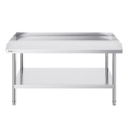 Stainless Steel Work Table, 762 x 1219 x 660 mm Commercial Food Prep Worktable, 3-Sided Backsplash Heavy Duty V952-CFBXGGZTSBT3X3G63V0
