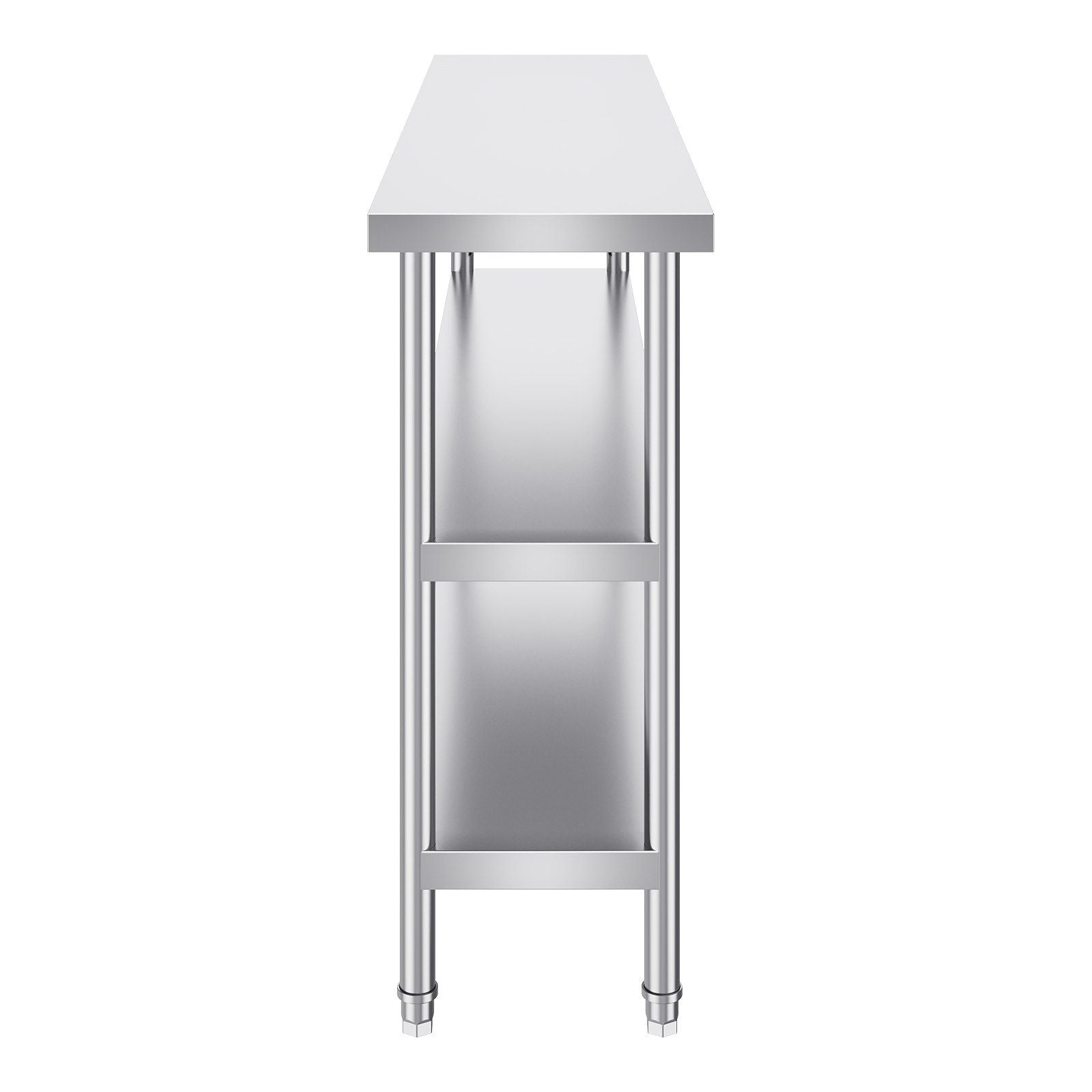 Stainless Steel Food Prep Table, 356 x 1524 x 864 mm Commercial Kitchen Worktable, with 2 Adjustable V952-CFBXGGZTSCGZFXOQBV0