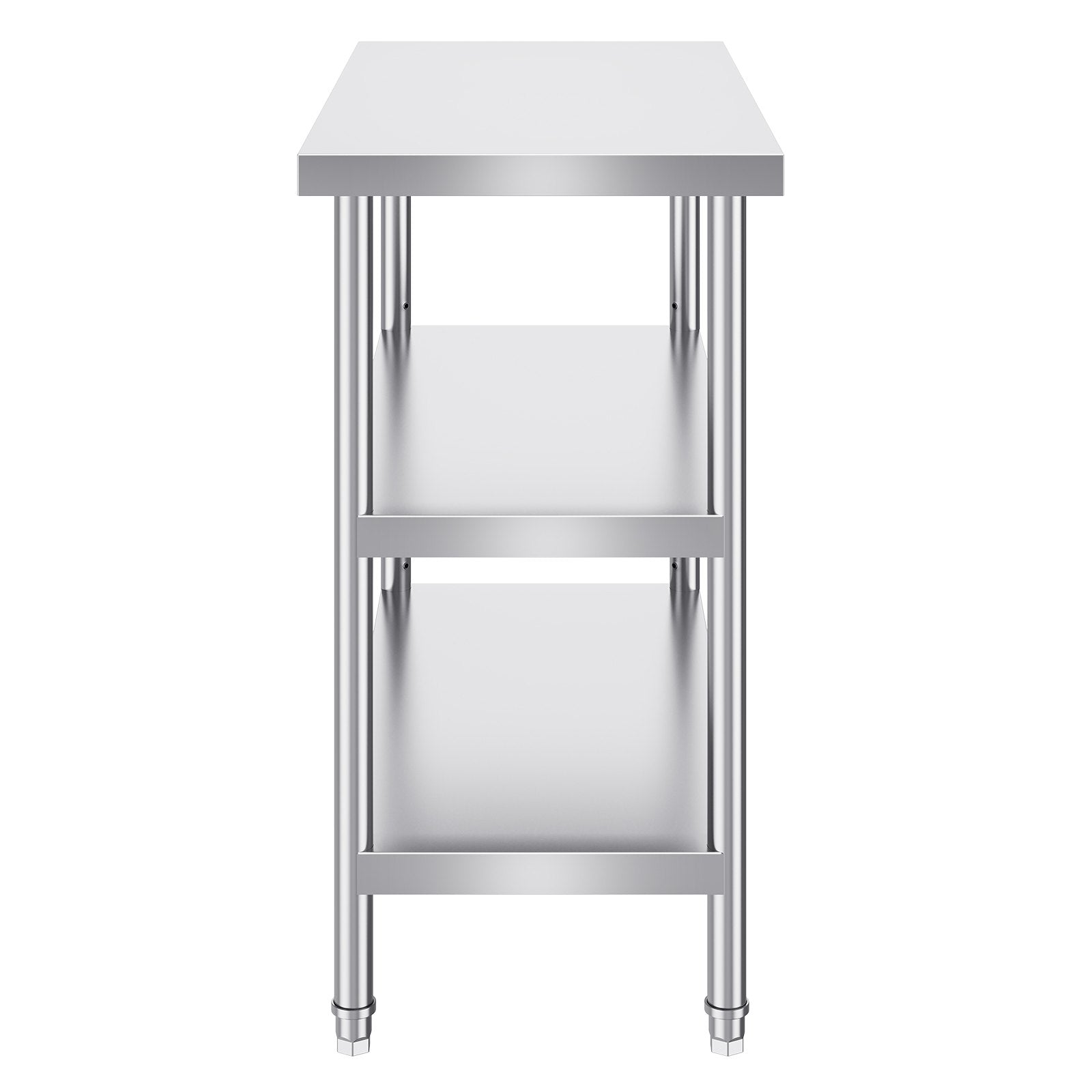 Stainless Steel Food Prep Table, 18 x 36 x 34 Inch Commercial Kitchen Worktable, with 2 Adjustable V952-CFBXGGZTSCGZKRMMXV0