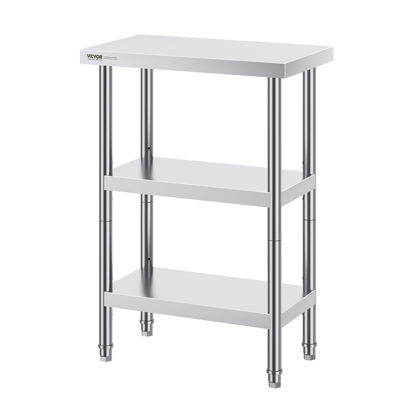 Stainless Steel Food Prep Table, 14 x 24 x 34 Inch Commercial Kitchen Worktable, with 2 Adjustable V952-CFBXGGZTSCGZZZ9YVV0