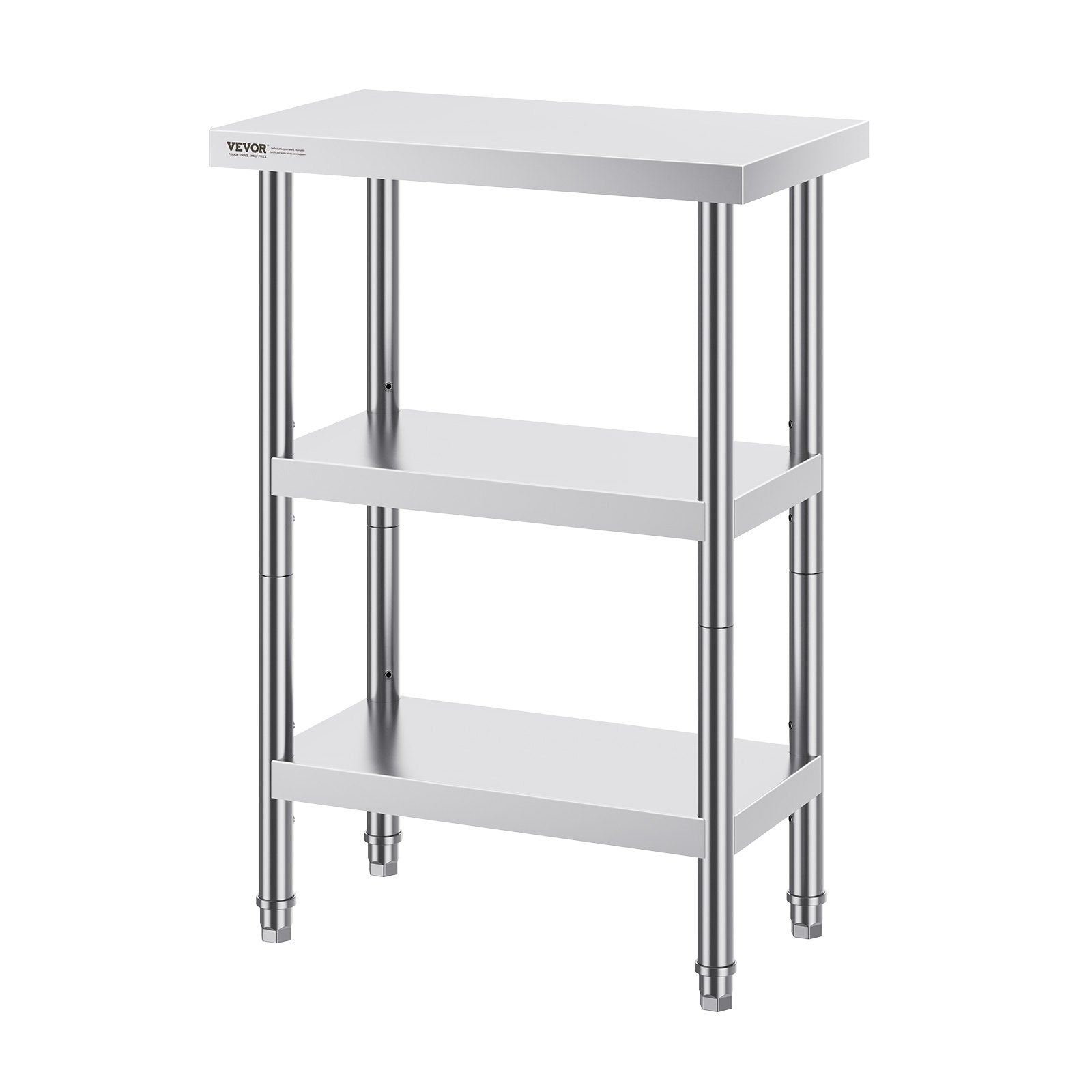 Stainless Steel Food Prep Table, 14 x 24 x 34 Inch Commercial Kitchen Worktable, with 2 Adjustable V952-CFBXGGZTSCGZZZ9YVV0