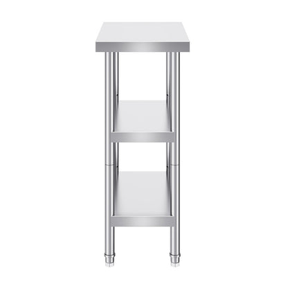 Stainless Steel Food Prep Table, 14 x 24 x 34 Inch Commercial Kitchen Worktable, with 2 Adjustable V952-CFBXGGZTSCGZZZ9YVV0