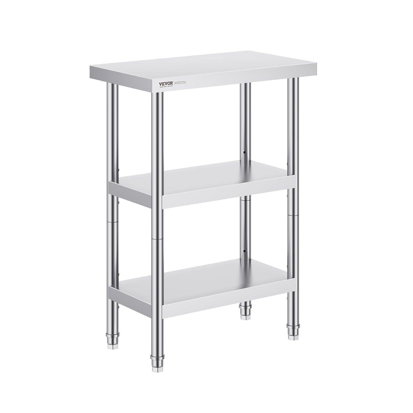 Stainless Steel Food Prep Table, 14 x 24 x 34 Inch Commercial Kitchen Worktable, with 2 Adjustable V952-CFBXGGZTSCGZZZ9YVV0