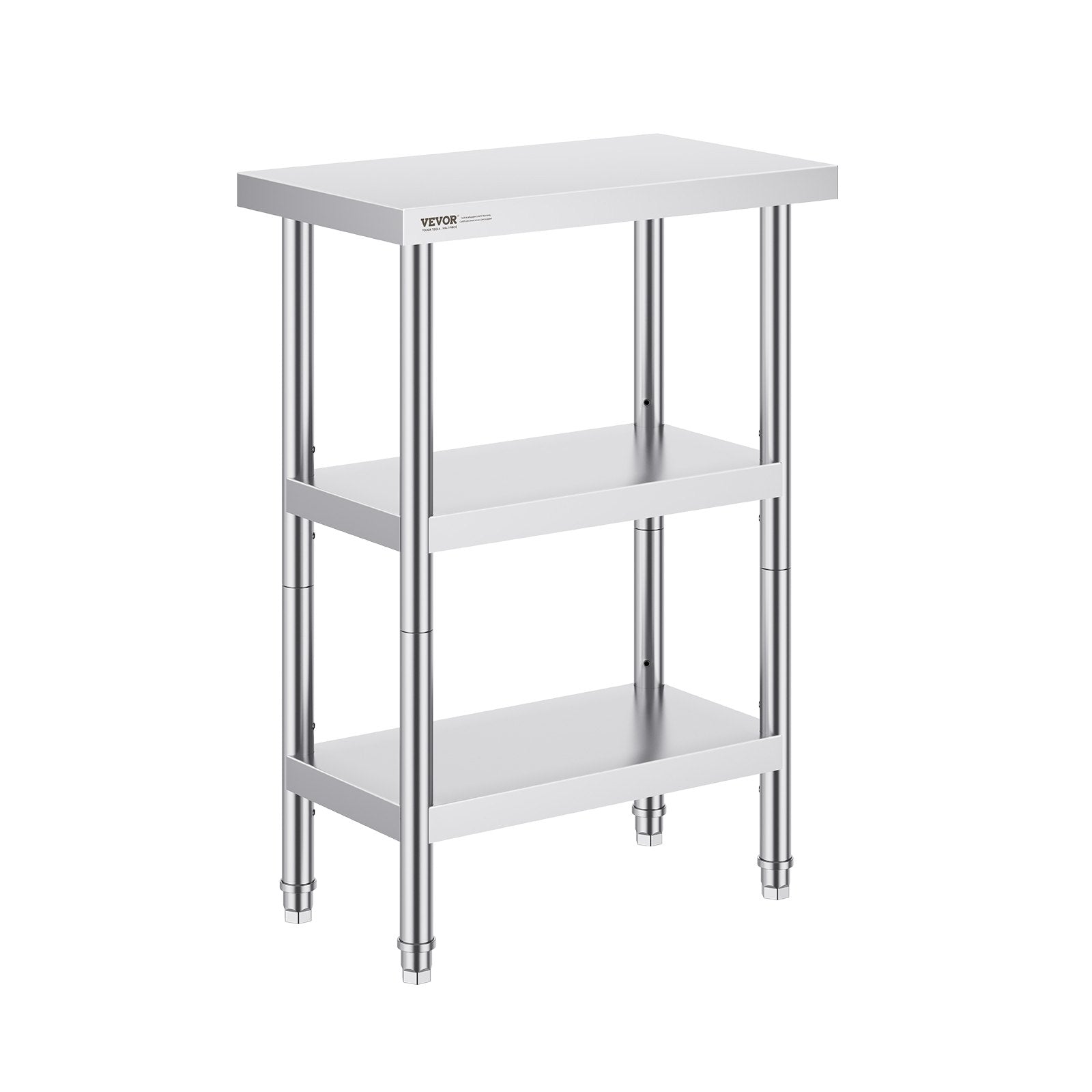 Stainless Steel Food Prep Table, 14 x 24 x 34 Inch Commercial Kitchen Worktable, with 2 Adjustable V952-CFBXGGZTSCGZZZ9YVV0
