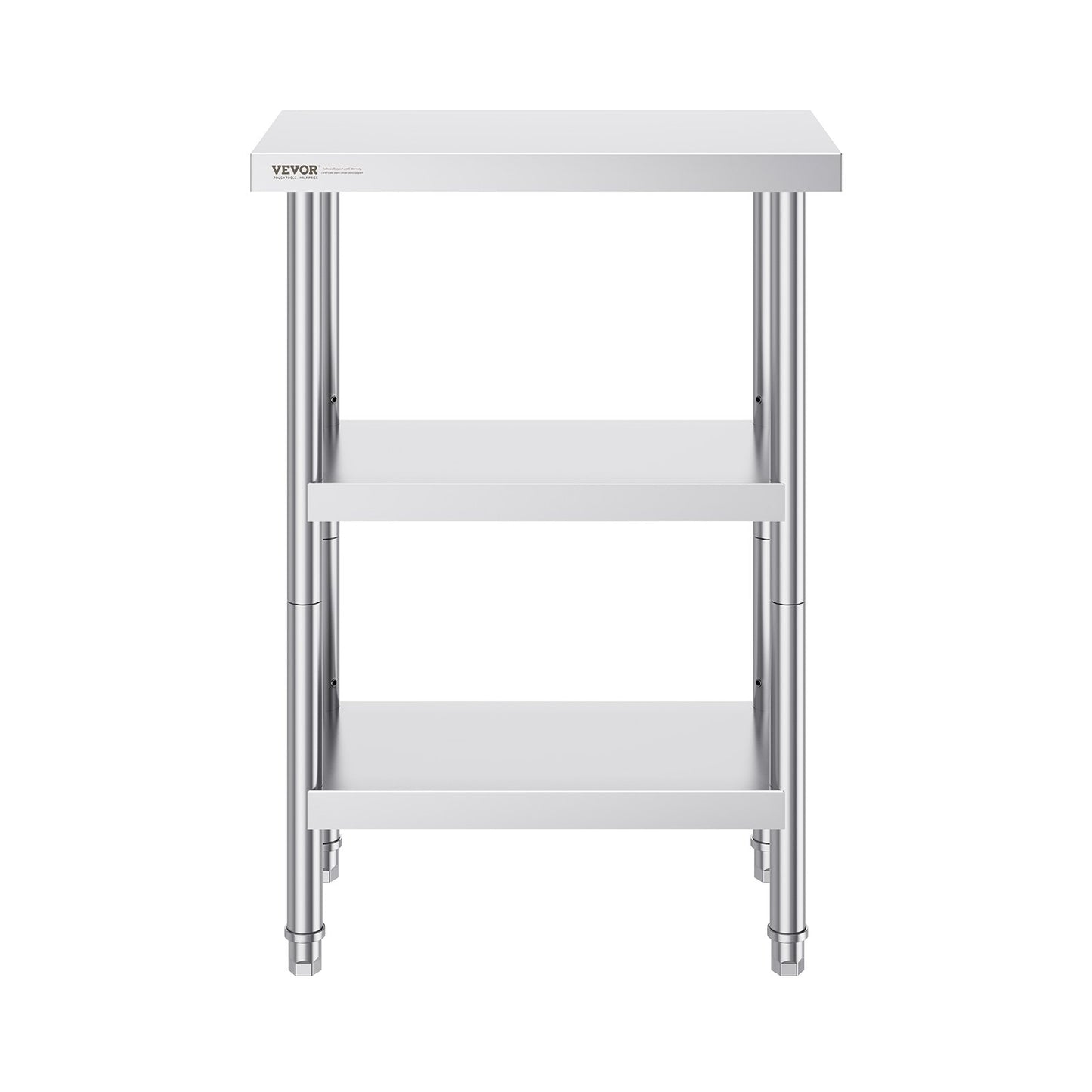 Stainless Steel Food Prep Table, 14 x 24 x 34 Inch Commercial Kitchen Worktable, with 2 Adjustable V952-CFBXGGZTSCGZZZ9YVV0