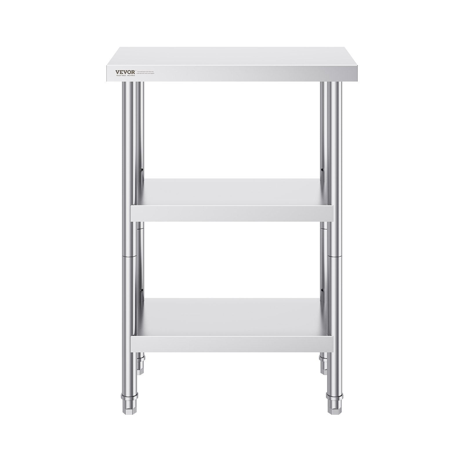 Stainless Steel Food Prep Table, 14 x 24 x 34 Inch Commercial Kitchen Worktable, with 2 Adjustable V952-CFBXGGZTSCGZZZ9YVV0
