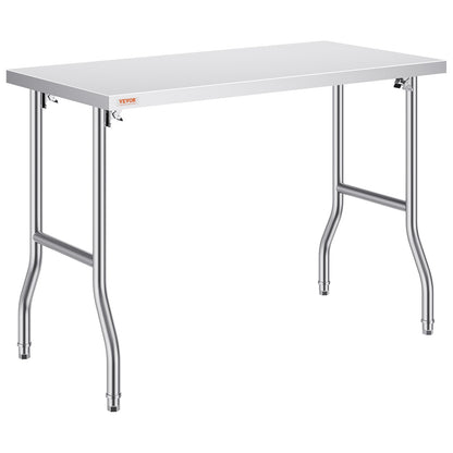 Stainless Steel Kitchen Bench Folding Commercial Prep Table 1220x610 mm V952-CFGZT24X48YC00001V0