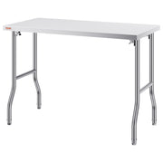 Stainless Steel Kitchen Bench Folding Commercial Prep Table 1220x610 mm V952-CFGZT24X48YC00001V0