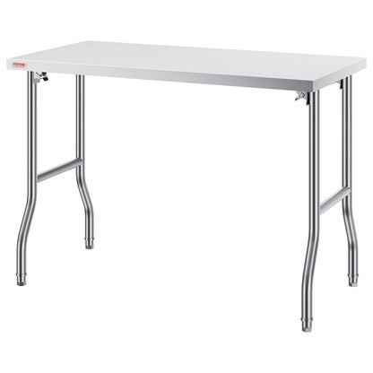 Stainless Steel Kitchen Bench Folding Commercial Prep Table 1220x610 mm V952-CFGZT24X48YC00001V0