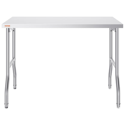 Stainless Steel Kitchen Bench Folding Commercial Prep Table 1220x610 mm V952-CFGZT24X48YC00001V0