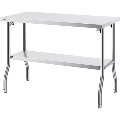 Commercial Worktable Workstation Folding Commercial Prep Table 1220x610 mm V952-CFGZT48X24YC00001V0