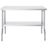 Commercial Worktable Workstation Folding Commercial Prep Table 1220x610 mm V952-CFGZT48X24YC00001V0