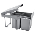 Pullout Trash Can for Kitchen Cabinets, 20+10+10L Double Under Sink Garbage Waste Recycling Bin, Under Mount V952-CFLJTDTHSST4PX1IZV0