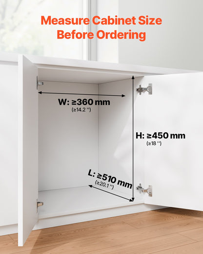 Pullout Trash Can for Kitchen Cabinets, 20+10+10L Double Under Sink Garbage Waste Recycling Bin, Under Mount V952-CFLJTDTHSST4PX1IZV0