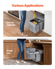 Pullout Trash Can for Kitchen Cabinets, 20+10+10L Double Under Sink Garbage Waste Recycling Bin, Under Mount V952-CFLJTDTHSST4PX1IZV0