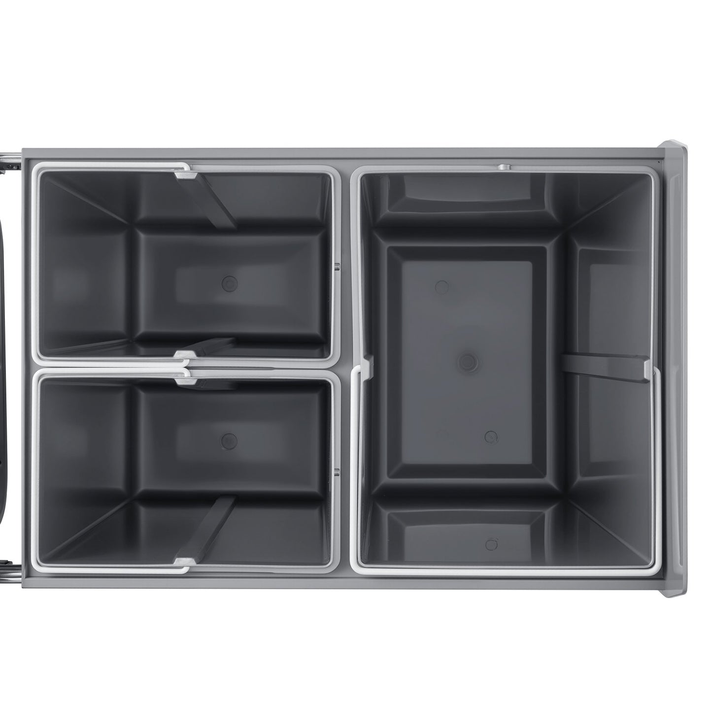 Pullout Trash Can for Kitchen Cabinets, 20+10+10L Double Under Sink Garbage Waste Recycling Bin, Under Mount V952-CFLJTDTHSST4PX1IZV0
