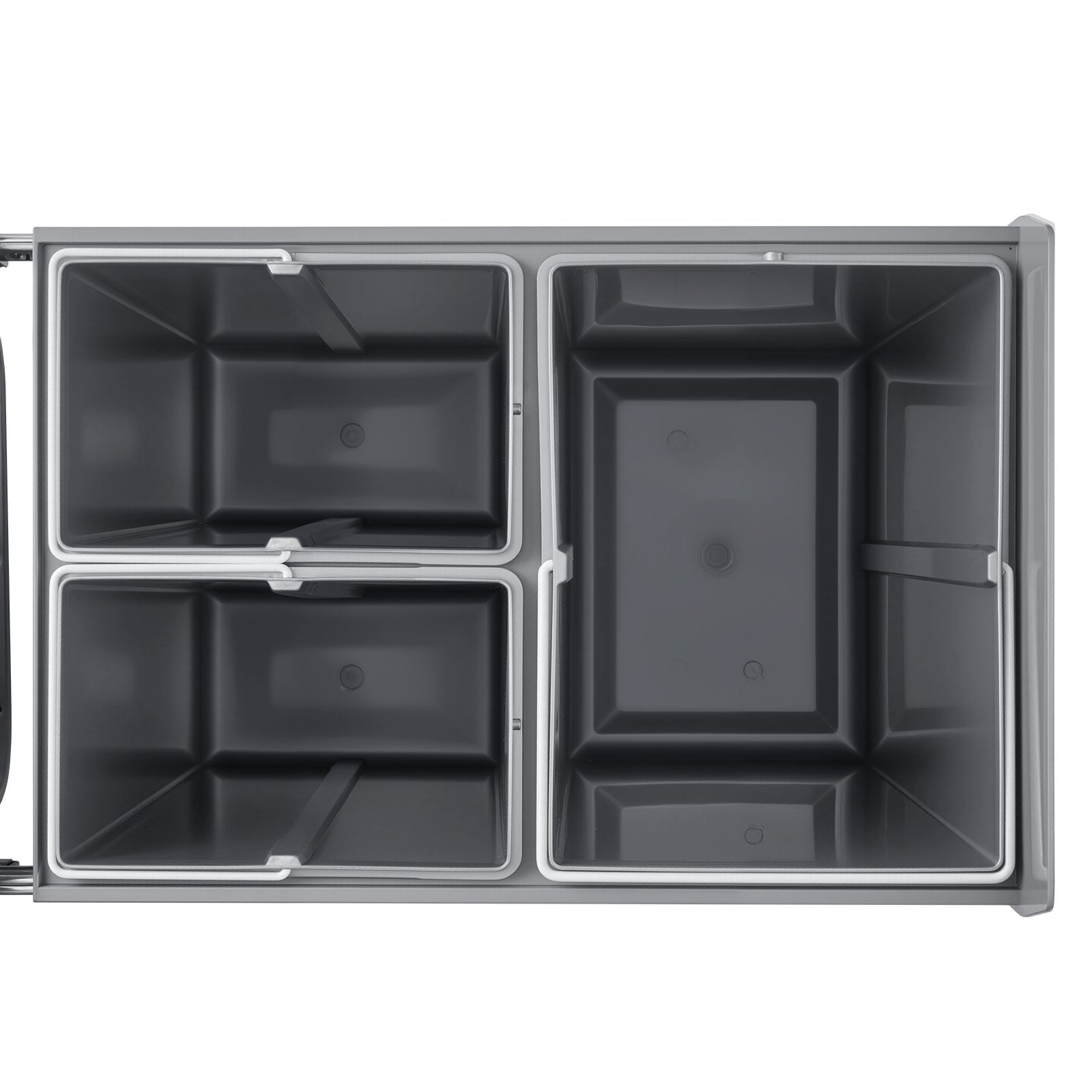 Pullout Trash Can for Kitchen Cabinets, 20+10+10L Double Under Sink Garbage Waste Recycling Bin, Under Mount V952-CFLJTDTHSST4PX1IZV0