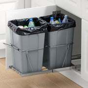 Pullout Trash Can for Kitchen Cabinets,Double Under Sink Garbage Waste Recycling Bin, Under Mount Waste V952-CFLJTDTHSST5OB5S2V0