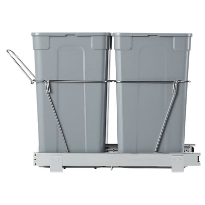 Pullout Trash Can for Kitchen Cabinets,Double Under Sink Garbage Waste Recycling Bin, Under Mount Waste V952-CFLJTDTHSST5OB5S2V0
