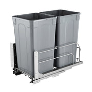 Pull-Out Trash Can, 27 QT x2 Double Under Mount Kitchen Waste Container, Heavy Duty Garbage Recycling Bin V952-CFLJTDTHSST5PSCNSV0