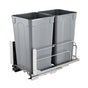 Pull-Out Trash Can, 27 QT x2 Double Under Mount Kitchen Waste Container, Heavy Duty Garbage Recycling Bin V952-CFLJTDTHSST5PSCNSV0