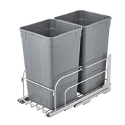 Pull-Out Trash Can, 27 QT x2 Double Under Mount Kitchen Waste Container, Heavy Duty Garbage Recycling Bin V952-CFLJTDTHSST5PSCNSV0