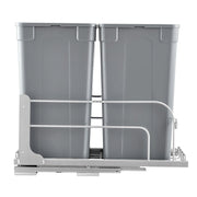 Pull-Out Trash Can, 27 QT x2 Double Under Mount Kitchen Waste Container, Heavy Duty Garbage Recycling Bin V952-CFLJTDTHSST5PSCNSV0