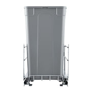 Pull-Out Trash Can, 27 QT x2 Double Under Mount Kitchen Waste Container, Heavy Duty Garbage Recycling Bin V952-CFLJTDTHSST5PSCNSV0