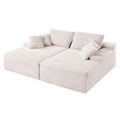 210 cm Oversized Double Chaise Lounge, Corduroy Fabric Sectional Sofa, Cozy Deep Seat Loveseat Sofa with Soft V952-CGBYSRSFYSS8Y3HFQ001V0