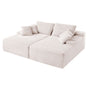 210 cm Oversized Double Chaise Lounge, Corduroy Fabric Sectional Sofa, Cozy Deep Seat Loveseat Sofa with Soft V952-CGBYSRSFYSS8Y3HFQ001V0