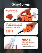 3-in-1 Electric Hoist Winch, 700 kg Capacity, 1500W Portable Power Winch Crane, 7.6 m Lifting Height, 5 m/min V952-CGGGKBXSDDHL17XY4001V3