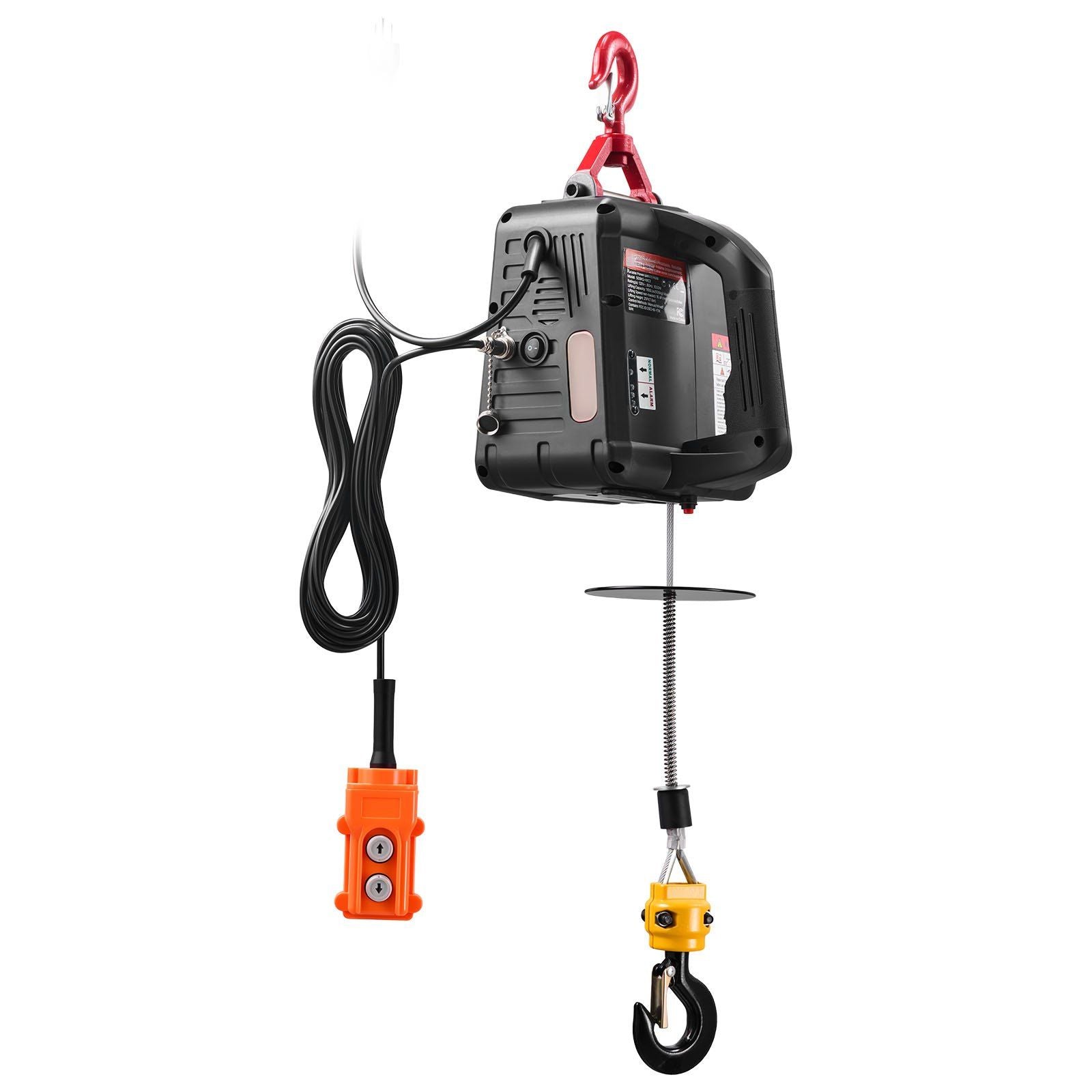 2-in-1 Electric Hoist Winch, 500 kg Capacity, 1500W Portable Power Winch Crane, 7.6 m Lifting Height, 5 m/min V952-CGGGKBXSDDHL73MQ6001V3
