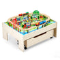 Train Table 100 PCS Wooden Kids Activity Table with Rolling Storage Drawer V952-CGKHCZ312513ALK2I001V0