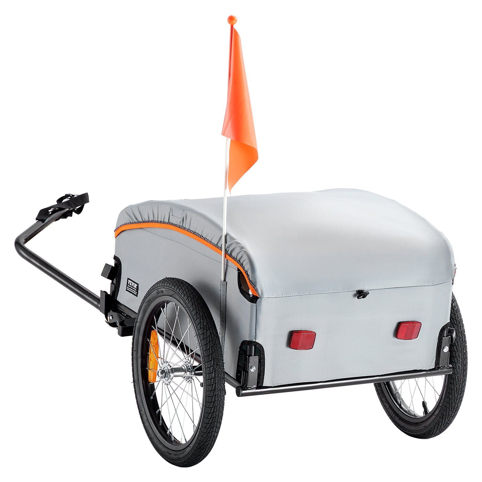 Bike Cargo Trailer, 88/100/160 lbs Load Capacity, Heavy-Duty Bicycle Wagon Cart, Foldable Compact Storage V952-CGKHZHJG100BMFBKOV0