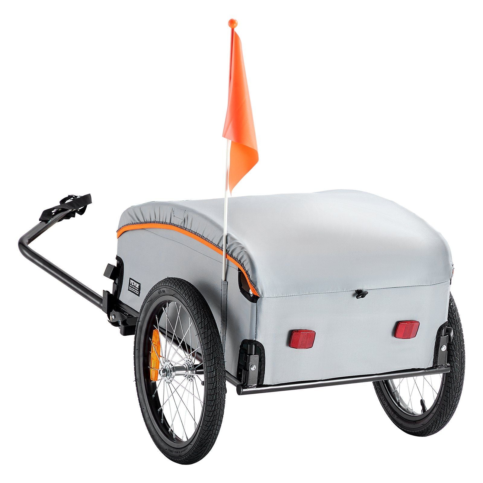 Bike Cargo Trailer, 88/100/160 lbs Load Capacity, Heavy-Duty Bicycle Wagon Cart, Foldable Compact Storage V952-CGKHZHJG100BMFBKOV0