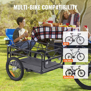 Bike Cargo Trailer, 72.5 kg Load, Heavy-Duty Bicycle Wagon Cart, Foldable Compact Storage & Quick Release V952-CGKHZHJG200B5HWMPV0