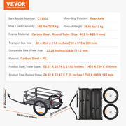Bike Cargo Trailer, 72.5 kg Load, Heavy-Duty Bicycle Wagon Cart, Foldable Compact Storage & Quick Release V952-CGKHZHJG200B5HWMPV0
