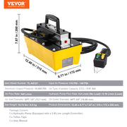 10,000PSI Air Hydraulic Pump, 2.3 L Reservoir, NPT 3/8 In Oil Outlet, NPT 1/4 In Inlet, Air Actuated Foot V952-CGKQBWDZYHS14O5B3V0