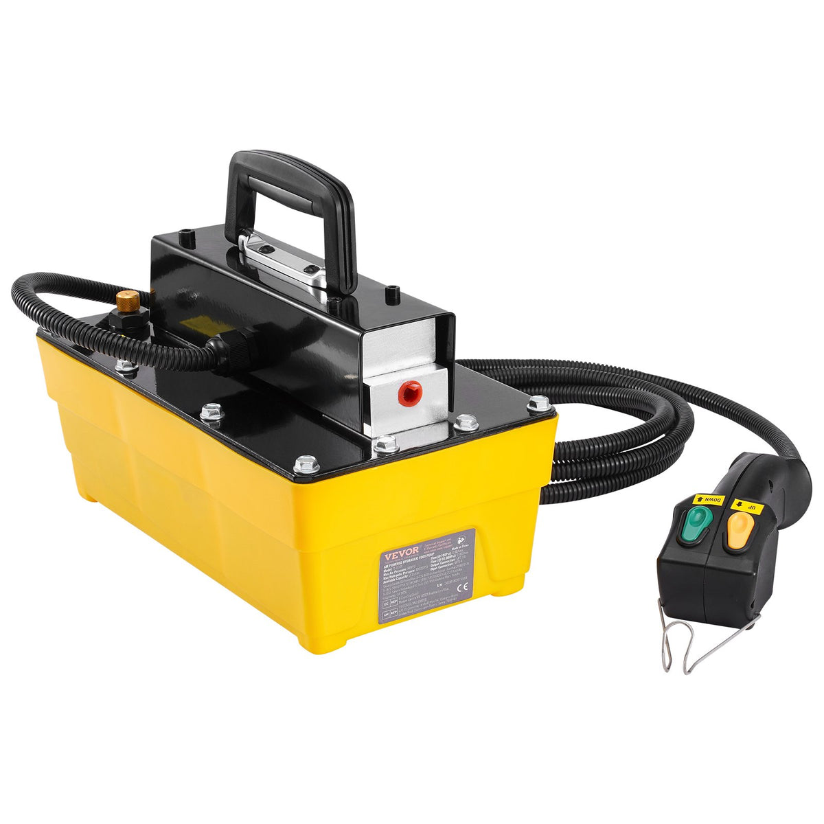10,000PSI Air Hydraulic Pump, 2.3 L Reservoir, NPT 3/8 In Oil Outlet, NPT 1/4 In Inlet, Air Actuated Foot V952-CGKQBWDZYHS14O5B3V0