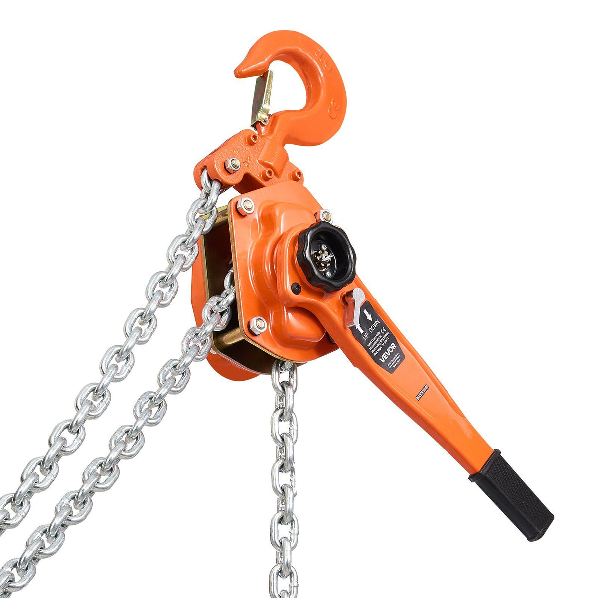 Manual Lever Chain Hoist, 6T 6000KG Capacity Heavy Duty Come Along, 3M Lift G80 Alloy Steel Chain With Dual V952-CGKSBHLHL6T1EG5BT001V0