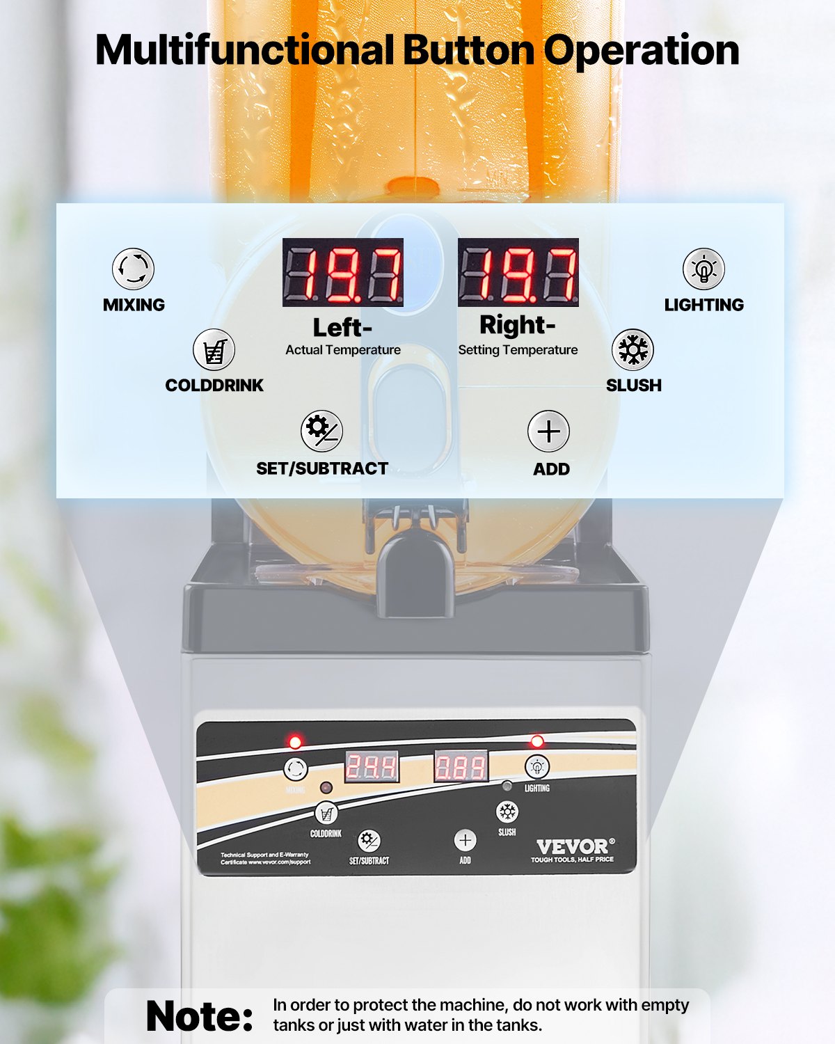Commercial Slushy Machine 15L Margarita Smoothie Frozen Drink Maker V952-CGXXRJX115LDWAYUYV3