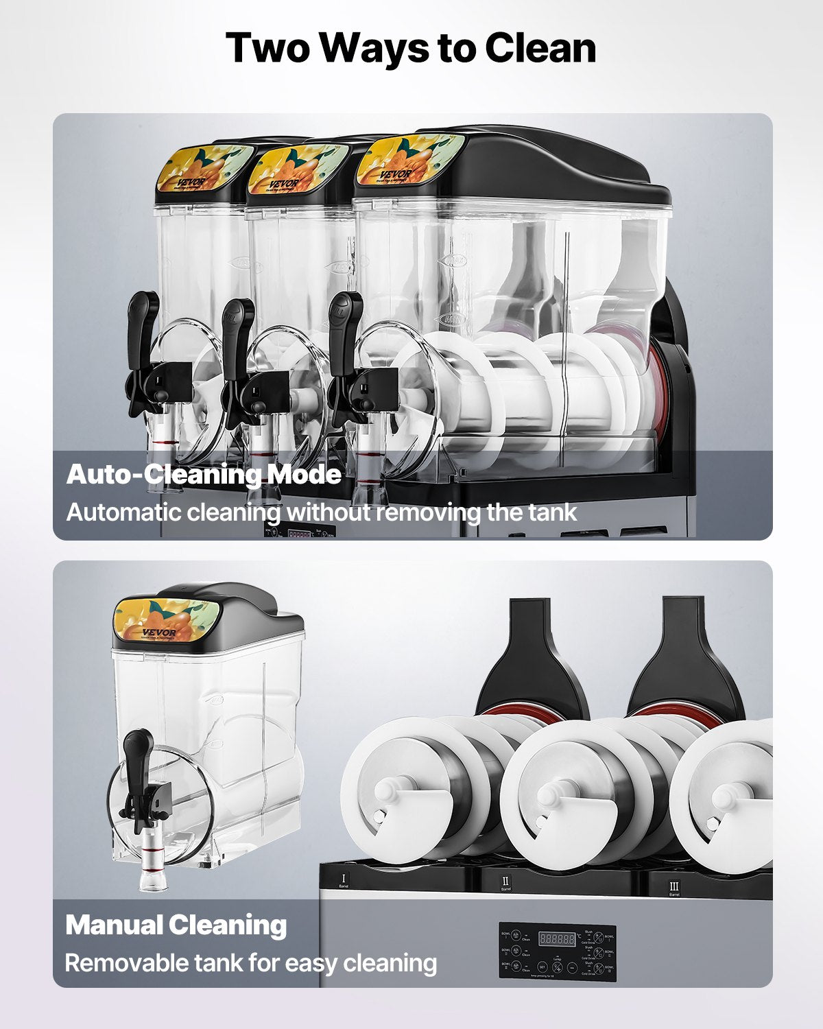 Commercial Frozen Drink Maker, 15Lx3 Triple Tank Slushy Machine, 180 Cups Stainless Steel Margarita Smoothie V952-CGXXRJX315LS56A98V3