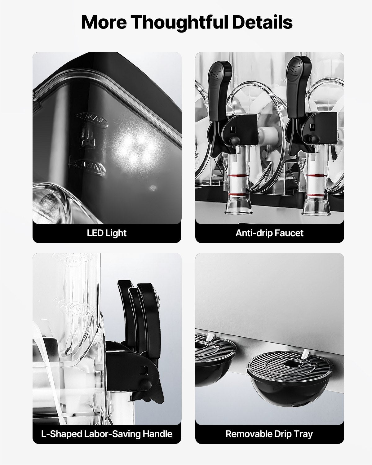 Commercial Frozen Drink Maker, 15Lx3 Triple Tank Slushy Machine, 180 Cups Stainless Steel Margarita Smoothie V952-CGXXRJX315LS56A98V3