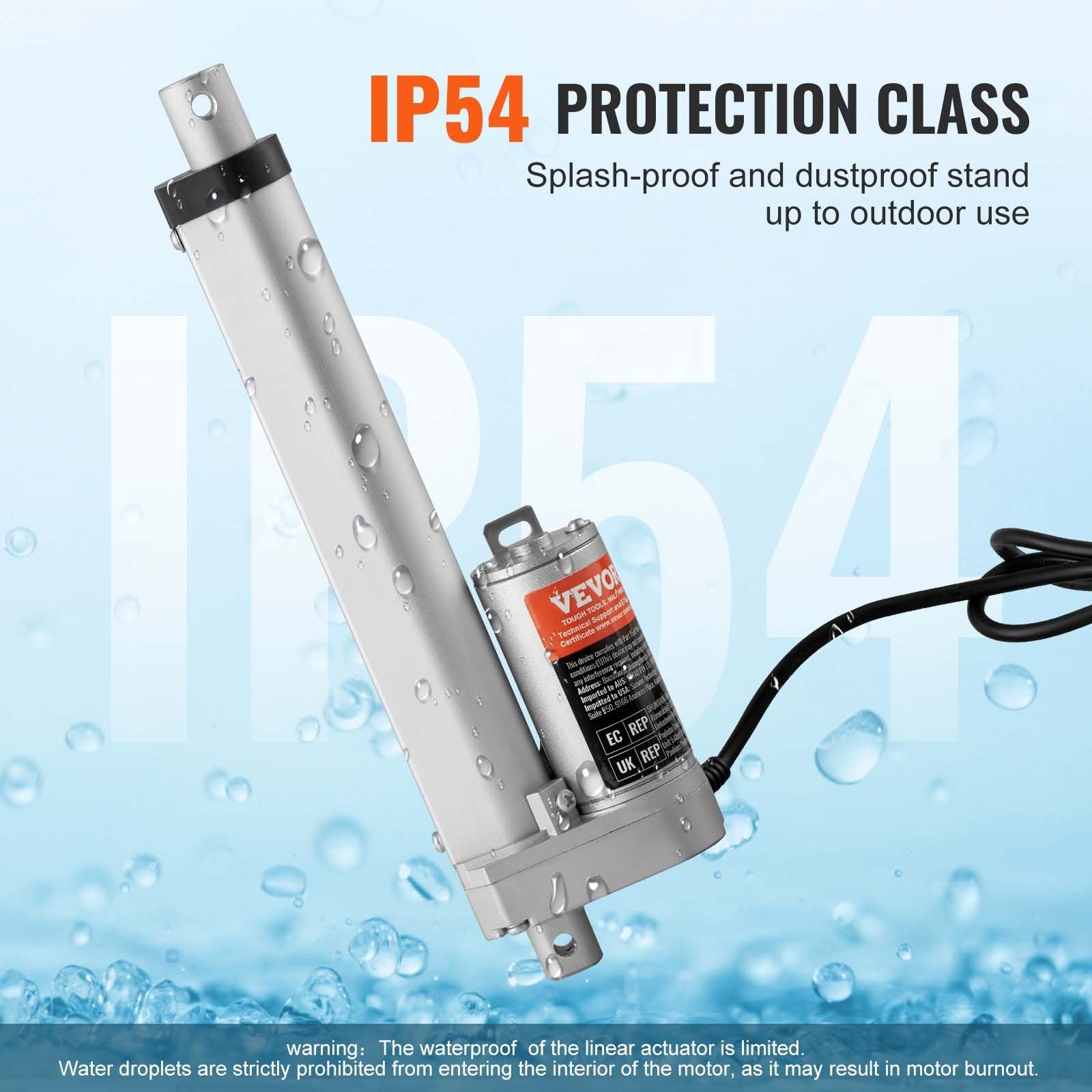 Linear Actuator 12V 6Inch 0.55"/s High Speed 220lbs/1000N IP54 Protection V952-CGXXZXQ6INCHMYUQYV9