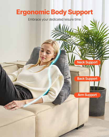 Reading Pillow Standard Size Bed Pillow with Shredded Memory Foam Washable V952-CGYDZSTANDARWEC2U001V0