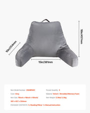 Reading Pillow Standard Size Bed Pillow with Shredded Memory Foam Washable V952-CGYDZSTANDARWEC2U001V0